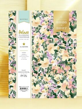 Blue Sky Day Designer 2026-2027 Monthly Deluxe Planner in Marjorie Floral Clear